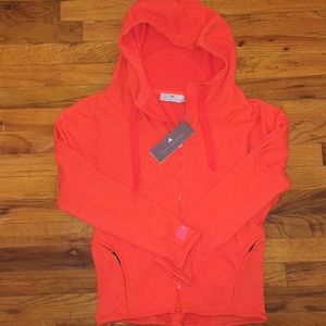 adidas orange zip hoodie